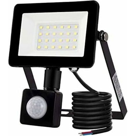 Projecteur LED extérieur 20W avec détecteur de mouvement 6500K Projecteur LED extérieur, IP66 avec lampe de sécurité à détecteur de mouvement, pour jardin, terrasse, pelouse, fête (1/4)