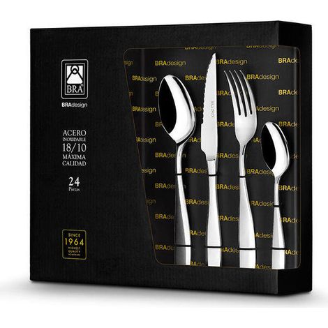 Set Cubiertos BRA Verona 24 piezas Acero Inoxidable 18/10