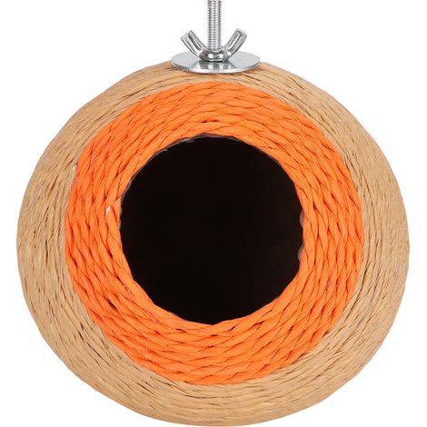 Nids d'oiseaux tissés à la main, coquille de noix de coco, Cage de nidification, grotte pour perroquets, Hamster (1/5)