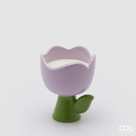 EDG Enzo De Gasperi Candela Tulip con Profumo H 11 Cm D 10 Cm Princess of Night