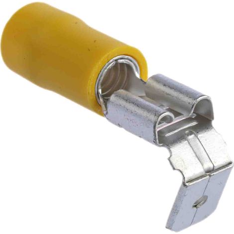 Cosse faston RS PRO, Isolé, Jaune