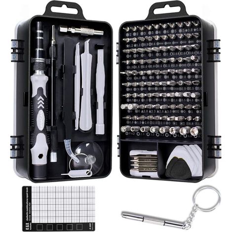 Kit Tournevis de precision, Set Outils avec Torx T2 T3 T4 T5 T6 T8 T9 T10, Etoile P2 P5, Triwing Y000, etc, pour iPhone, Macbook, Switch, PS4, Smartphone, Laptop, PC, Lunettes, Montre, etc (1/5)