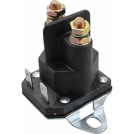 Relais de Solénoïde de Démarreur 12V 4 Broches Contacteur 12 volts 762-1261-211-51, Convient pour Tondeuse à Gazon, Motoneige, Voiturette de Golf et Tracteur de Pelouse, etc. (1/4)