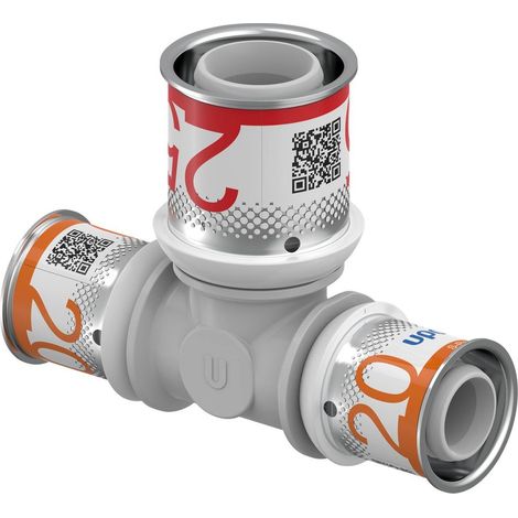 Uponor S-Press PLUS Press-T-Stück 1039952 20 x 25 x 20 mm, reduziert, PPSU (1/3)