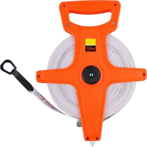mètre à rubanRuban de Mesure en Fibre de Verre Rétractable et Imperméable – Pour Jardinage, Construction et Industrie – Longueur 100mètres (1/5)