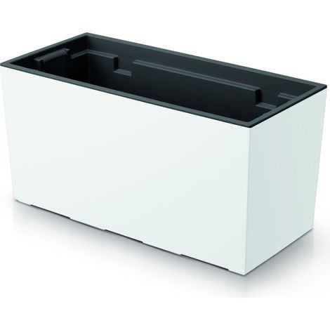 Urbi DUC400 länglicher Blumentopf mit Einsatz  Weiß