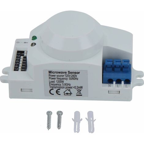 Capteur de mouvement radar micro-ondes 360° SK-600 – Détecteur intelligent 220-240VAC (1/5)