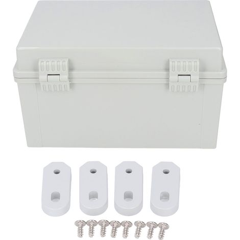 Boîte de jonction électrique avec couvercle à charnière gris, projet électrique étanche IP67 pour l'extérieur (1/5)