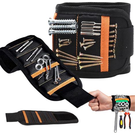 Bracelet magnétique pour outils, pour une organisation et un soutien lors des travaux d'entretien, pour une utilisation à domicile et en atelier.-AquaForge