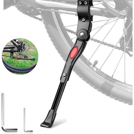 Béquille de vélo 24-28 pouces, Béquille de vélo réglable en hauteur, Béquille de vélo adaptée aux vélos de ville et VTT (1/5)