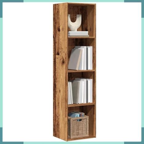 Bibliothèque/Meuble TV - 855812 - Vieux bois - 36 x 30 x 143 cm - Bois d'ingénierie (1/5)