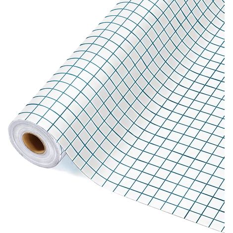 Film de Transfert pour Traceur Vinyle - 30,5 cm x 500 cm - avec Grille D'alignement Transparente, pour Décalcomanies,Panneaux et Murs (1/5)