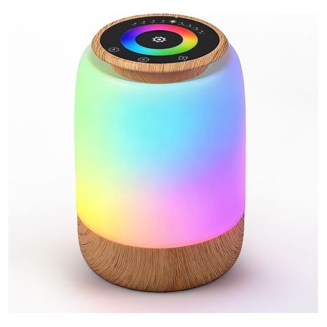 Nachttischlampe, LED-Nachtlicht mit 256 RGB-Farben, 7 Beleuchtungsmodi, 4 Helligkeitsstufen, Timer- und Countdown-Funktion, Touch-Nachttischlampe mit Timer (1/5)