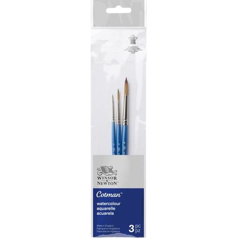 3 pinceaux - Rond - Aquarelle - Synthétique - Cotman - Série 111 - N°0,4,8 (1/4)