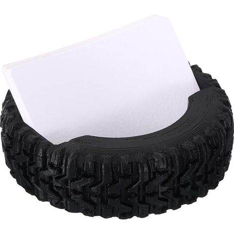 Tarjetero de oficina con forma de neumático, tarjeteros de goma y plástico, organizador de oficina, color negro (1/5)
