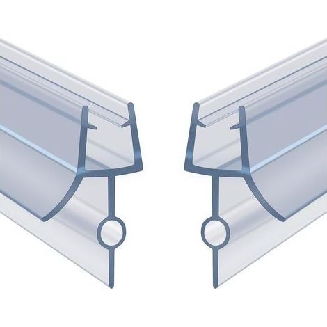 Flintronic Joint Porte Douche, 40CM 2PCS Barrière de Douche pour Vitre 4-6mm, Joint de Douche pour Paroi en Verre, Joint d'Étanchéité Cabine Douche Barrière Pliable, PVC Extra-épais (Transparent) (1/5)