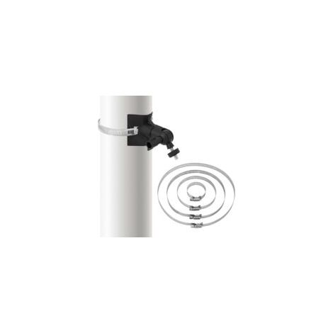 Universelle Metallstangenhalterung mit 4 Schlaufen (Ø 50–200 mm) für Arlo-, Wyze- und Eufycam-Kameras, Schwarz – Crezuo