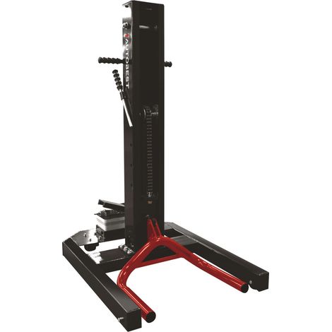 Colonne de levage mobile pneumatique 1,5 t - Ht maxi de levage 75cm - 5 hauteurs de travail sécurisées - 2 roues pivotantes