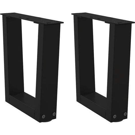 Couchtischbeine V-Form 2 Stück Schwarz 40x(30-31,3) cm Stahl