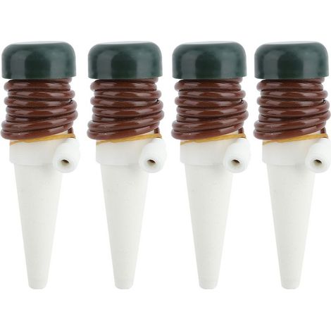 4-teiliges automatisches Bewässerungssystem, Keramik-Tropfbewässerung ohne Stromanschluss, ideal für Pflanzen, Blumen und Feiertage (1/5)