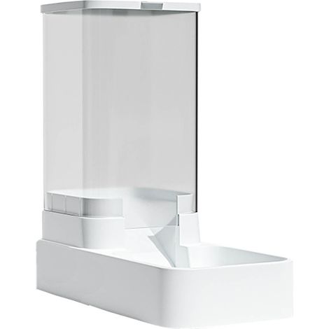 Distributeur Automatique Nourriture Et Eau Pour Animaux - 3,8 L - Séparation Sèche/Humide - Fenêtre Transparente - Matériau PP - 1 Pièce