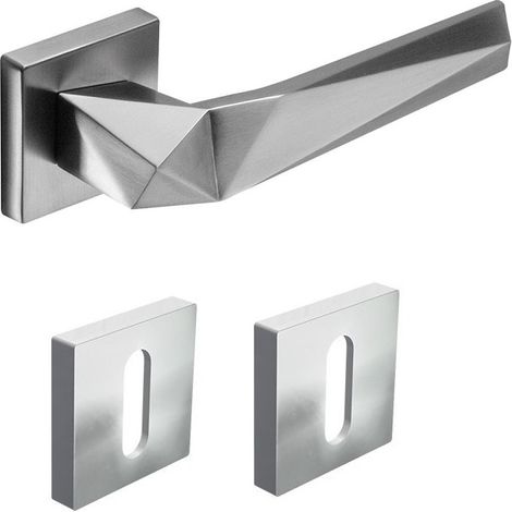 Amersham L Set di rose quadrate con chiave BRIONNE in nichel satinato - 42367 (1/3)
