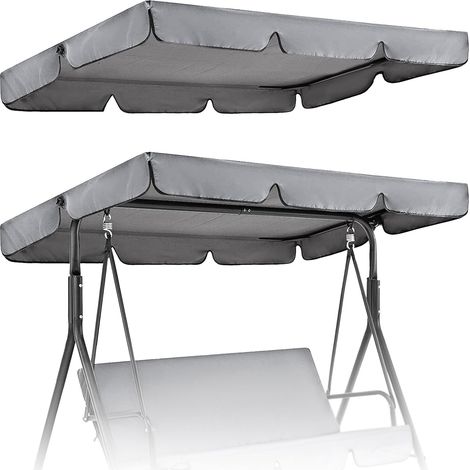 Toldo de repuesto para columpio de jardín, 195x125cm, resistente a los rayos UV, toldo de repuesto para columpio de exterior, tejido impermeable para columpio de jardín de 3 plazas, toldo impermeable 