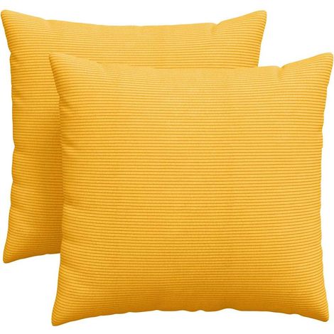 Maison Exclusive - Sofakissen 2 Stück Helles Gelb 45 x 45 cm Cord