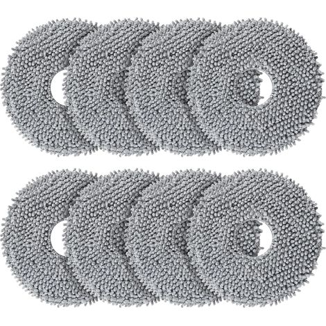 8 Stück Wischtücher Ersatzteile für Roborock Saros 10R / Q Revo/Qrevo MaxV/Qrevo Master/Qrevo Slim/Qrevo Pro/Qrevo S/Qrevo Curve Roboter Staubsauger, Spin Reinigungspads Ersatzzubehör Set