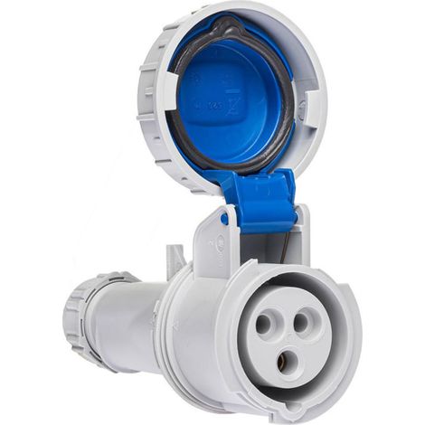 Prise femelle 16A 2P+T – Étanchéité renforcée IP67 – Compatible CEE – Pour environnements industriels humides