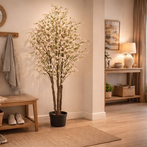 210cm Fire Retardant Cherry Blossom Tree with 1206 Flowers - Premium Quality (1/2)