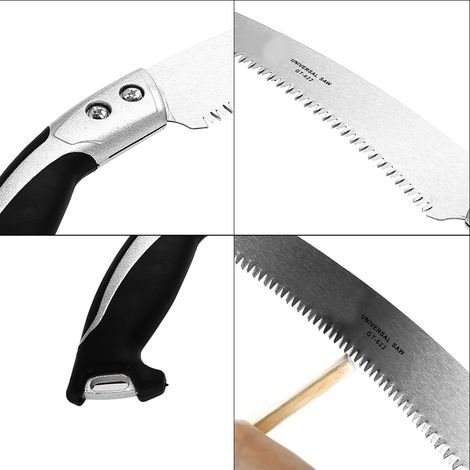 Scie à main courbe portable pratique de 330 mm pour l'aménagement paysager, le jardinage et la taille des vergers (1/5)