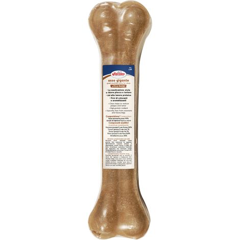 Osso gigante termoretratto in pelle bovina da masticare per cani