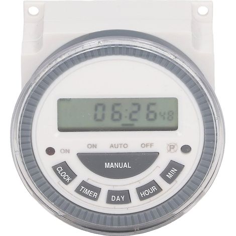 Minuterie programmable numérique NO NC haute précision, relais de contrôle de temps AC200-250V (1/5)