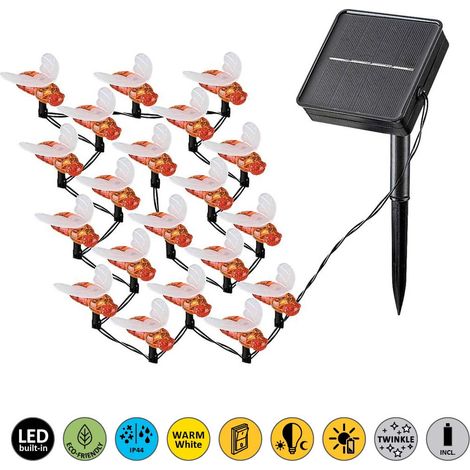 Guirlande solaire LED Bobus 0,06W noire IP44 Rabalux (1/5)