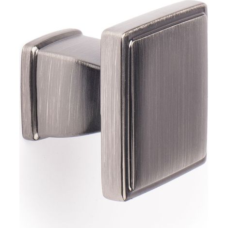 Pomo de zamak con acabado niquel negro satinado, dimensiones:30x30x25mm - (1/4)