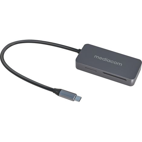 Mediacom MD-S405 lettore di schede USB 3.2 Gen 1 (3.1 Gen 1) Type-C Alluminio