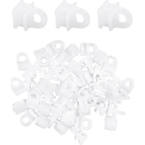 CCYKXA 50 pieces square curtain track rollers, universal hook rollers, curtain track roller supplies, small furniture accessories, suitable for curtains and car blinds (1/5)