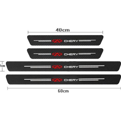 (4 pièces pour CHERY2) Seuil de porte de voiture pour Chery TIGGO 2 3 4 5 7 Pro 8 3X A1 QQ Arrizo,autocollants de pare-chocs de coffre en fibre de carbone,accessoires (1/3)