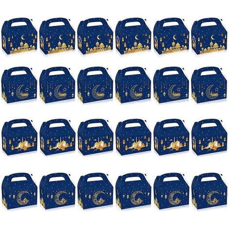 24-teiliges Eid Mubarak Geschenkbox-Set mit Mondlaternen-Aufbewahrungsbox