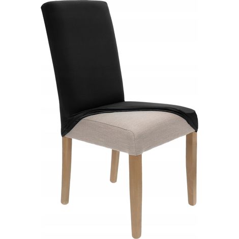 HOUSSE DE CHAISE ÉLASTIQUE NOIRE [21B] (1/5)