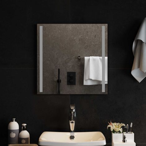 Teenpull – LED-Badezimmerspiegel Transparent 50 x 50 cm Gehärtetes Glas (1/5)