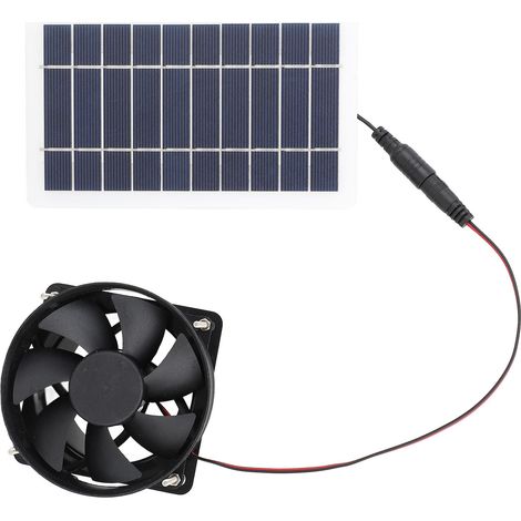 Eosnow 10W Solarpanel angetriebenes Lüfterkit Monokristalline Silizium -Auspuff tragbar für Outdoor (1/5)