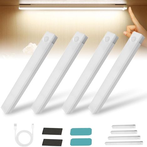LED-Leuchten mit Bewegungsmelder (bohrfrei) – Magnetische, wiederaufladbare Smart-Innenlampe, Weiß, 20 cm/7,8 Zoll (1/5)