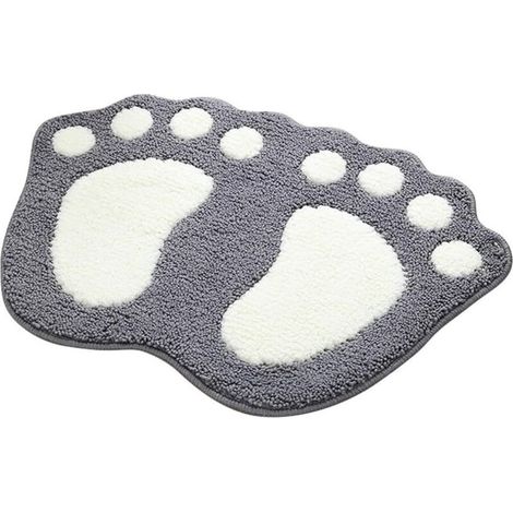 Tapis de bain Tapis absorbant l'eau antidérapant Tapis de bain en microfibre doux lavable, pour salle de bain, douche, chambre (1/2)