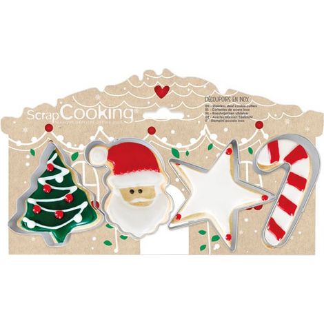 Set 4 Ausstechformen - Weihnachten - Scrapcooking