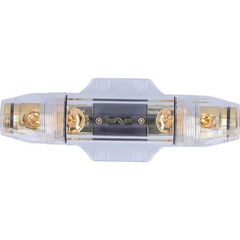 Bloc porte-fusible audio 100 A AGU entrée/sortie avec contacts plaqués or pour voiture ou yacht (1/5)