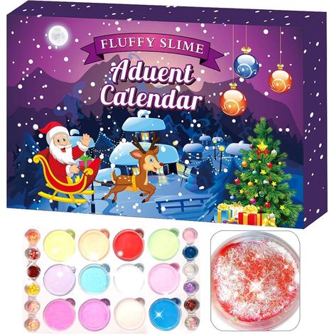 24-Piece Crystal Clay Advent Calendar Countdown to Christmas (Suitable for Kids and Teens) (1/5)