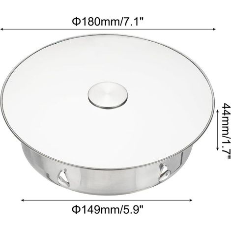 Lot de 2 Bouchon pour Tuyau, Cache-trou de cheminée, Cache Tuyau, Couvercle De Trou De Cheminée,Bouchon Cheminée Perforé en Acier Inoxydable Ø 160mm Profondeur 44mm, argent (1/4)