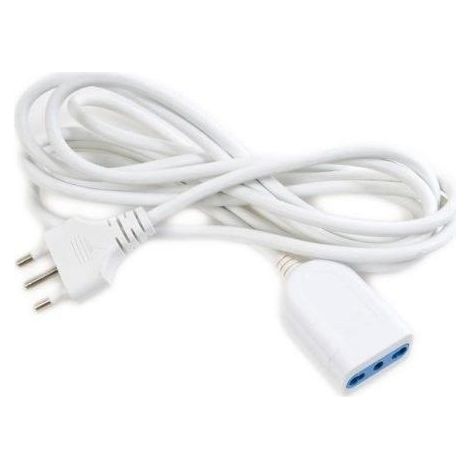 EXTRASTAR C-X203063-5M CAVO PROLUNGA SPINA E PRESA ITALIANE 5 METRI 16A 2P+T COLORE BIANCO